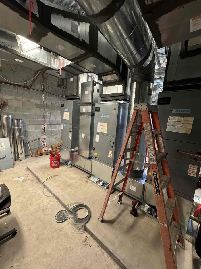 Boca Grande school mechanical room installation