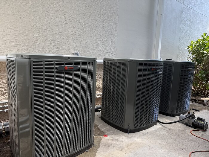 Dental office condenser unit installation
